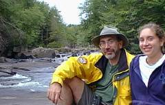 Nelson Falls with my daughter Kristin. August, 1999 Jerry Roberts New York State Licensed Guide #2905